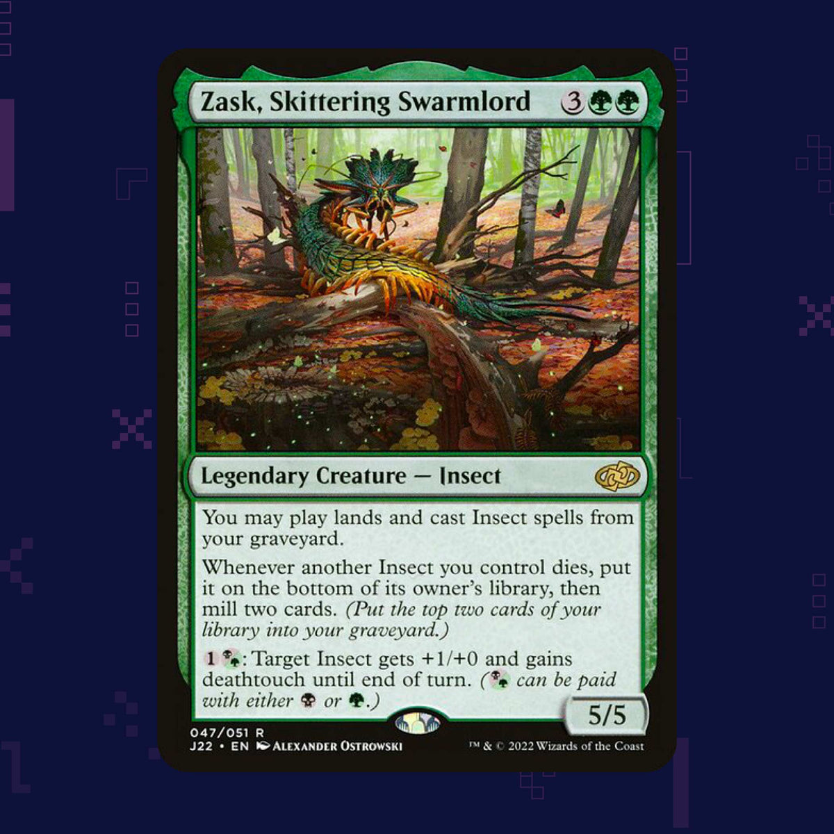 Magic: the Gathering - Zask, Skittering Swarmlord J22 (0047) Non-Foil