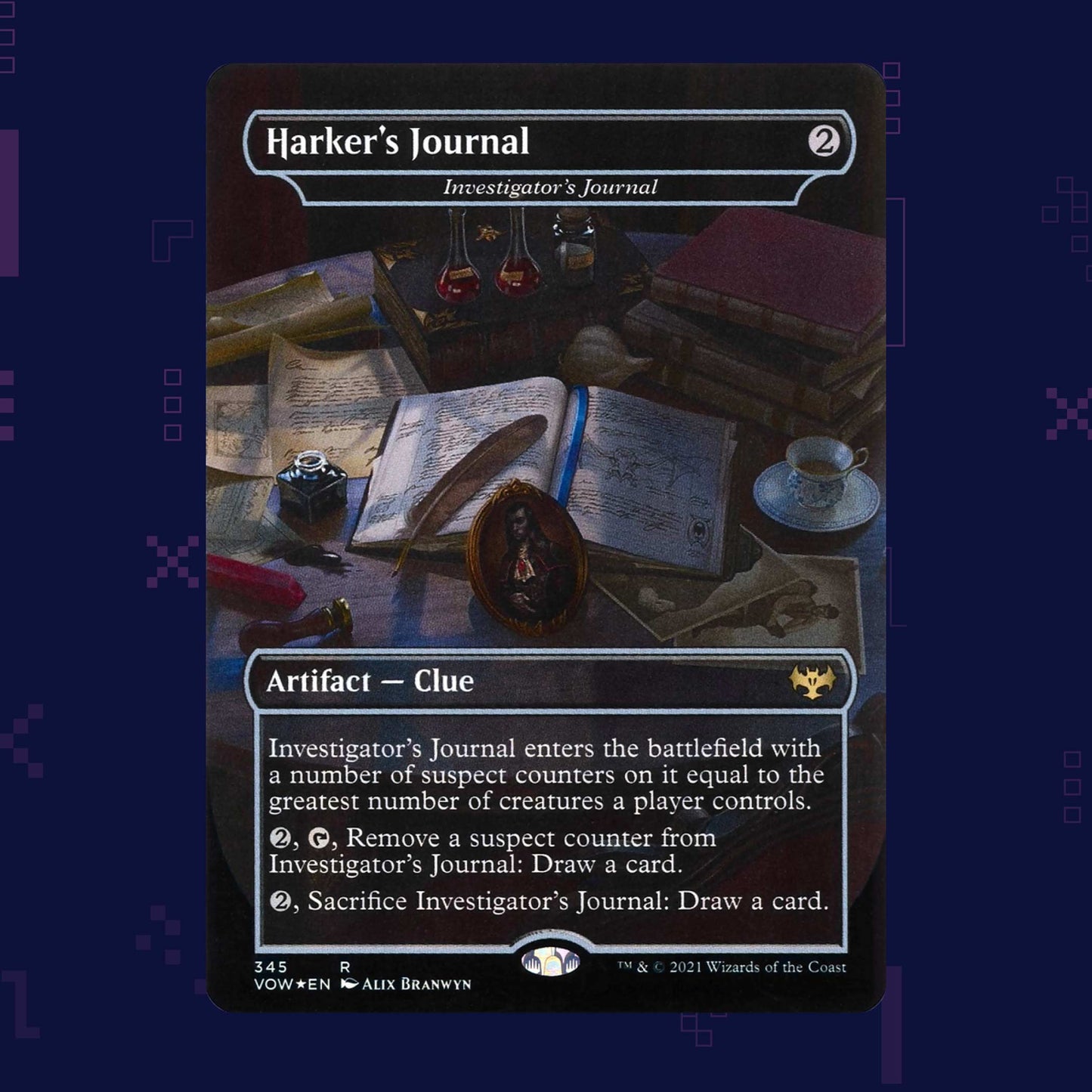 Magic the Gathering - Harker's Journal R 345 VOW - Borderless Foil