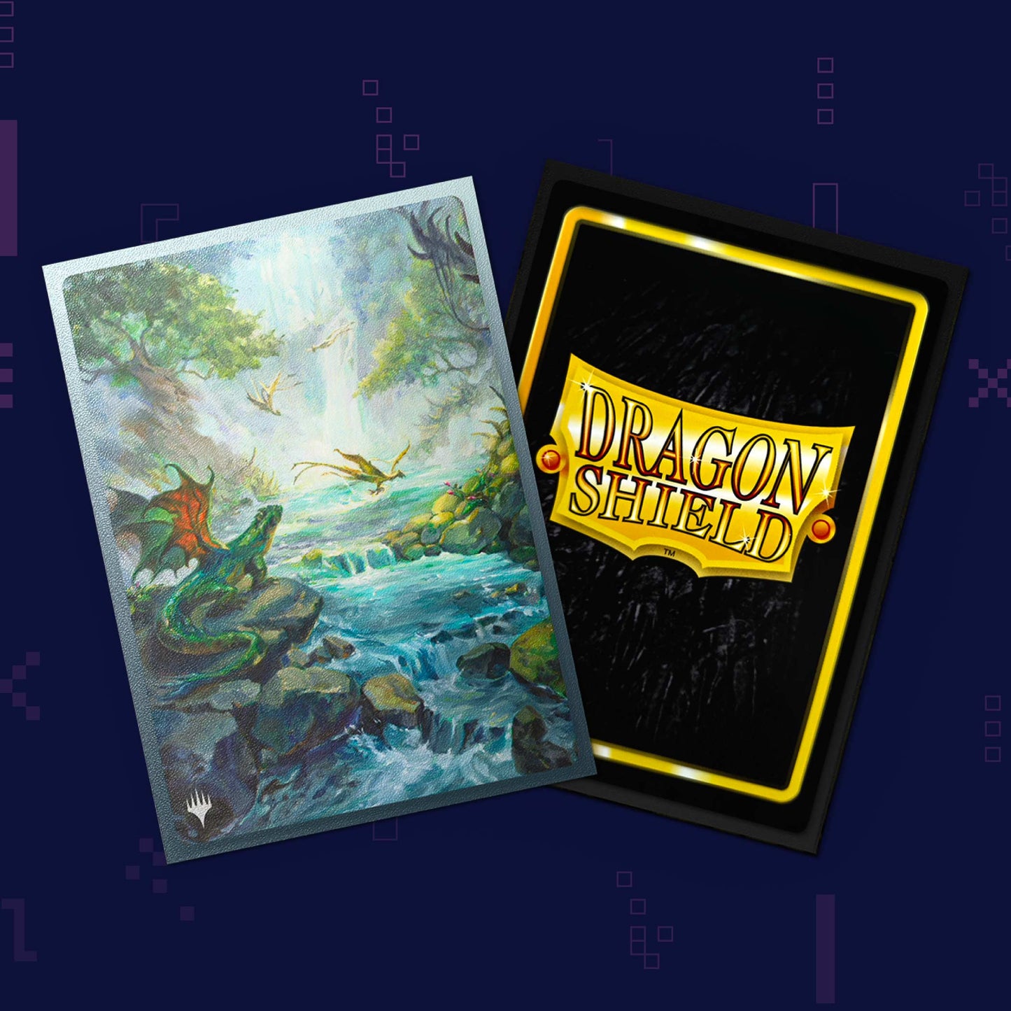 Dragon Shield - Dual Matte Art Standard Size Sleeves 100pk - Magic: The Gathering Landfall Series Misty Rain