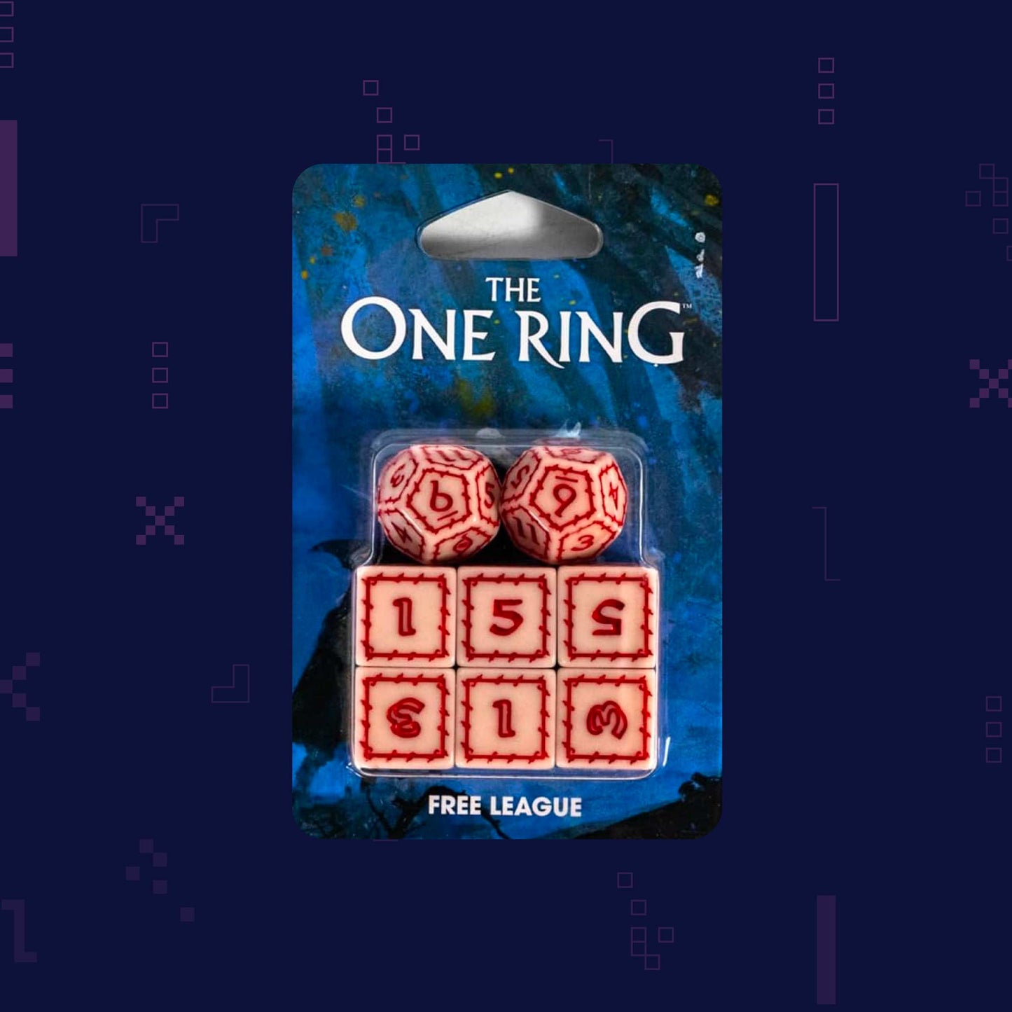The One Ring - White Dice Set