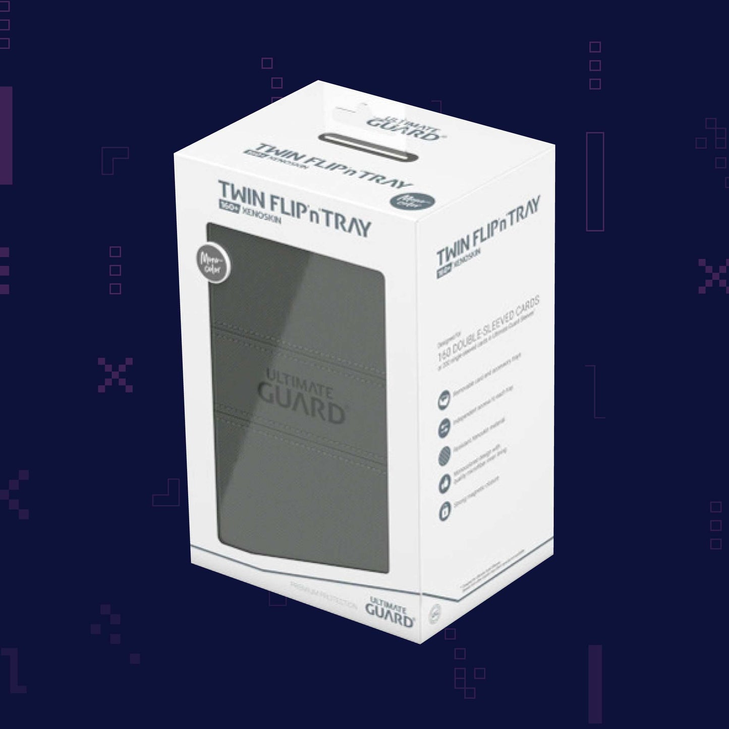 Ultimate Guard - Twin Flip n Tray 160+ Xenoskin - Monocolor Grey