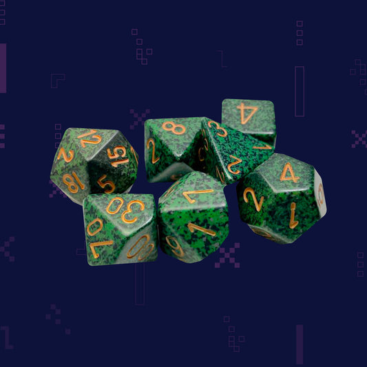 Chessex - Speckled Polyhedral 7 Dice Set - Golden Recon