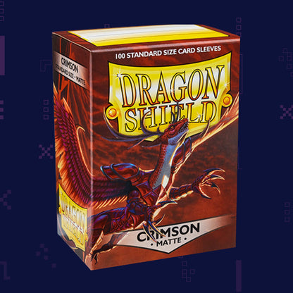 Dragon Shield – Matte Standard Size Sleeves 100pk – Crimson