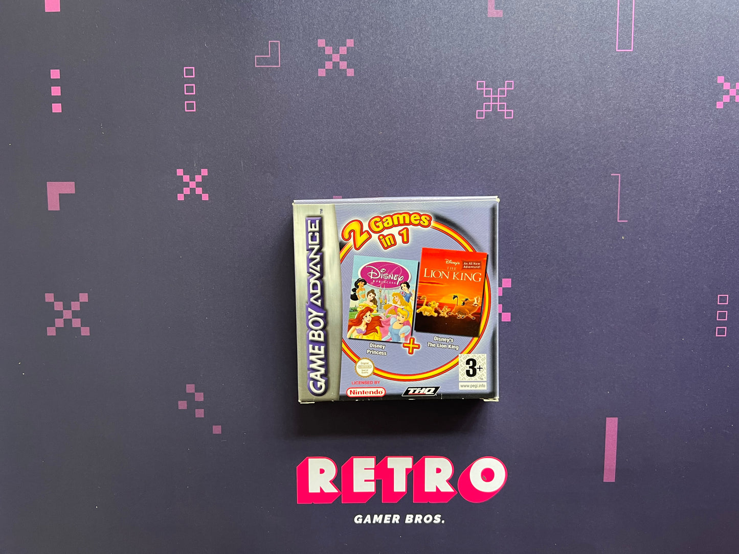 2 Games in 1: Disney Princess + The Lion King - Game Boy Advance Game