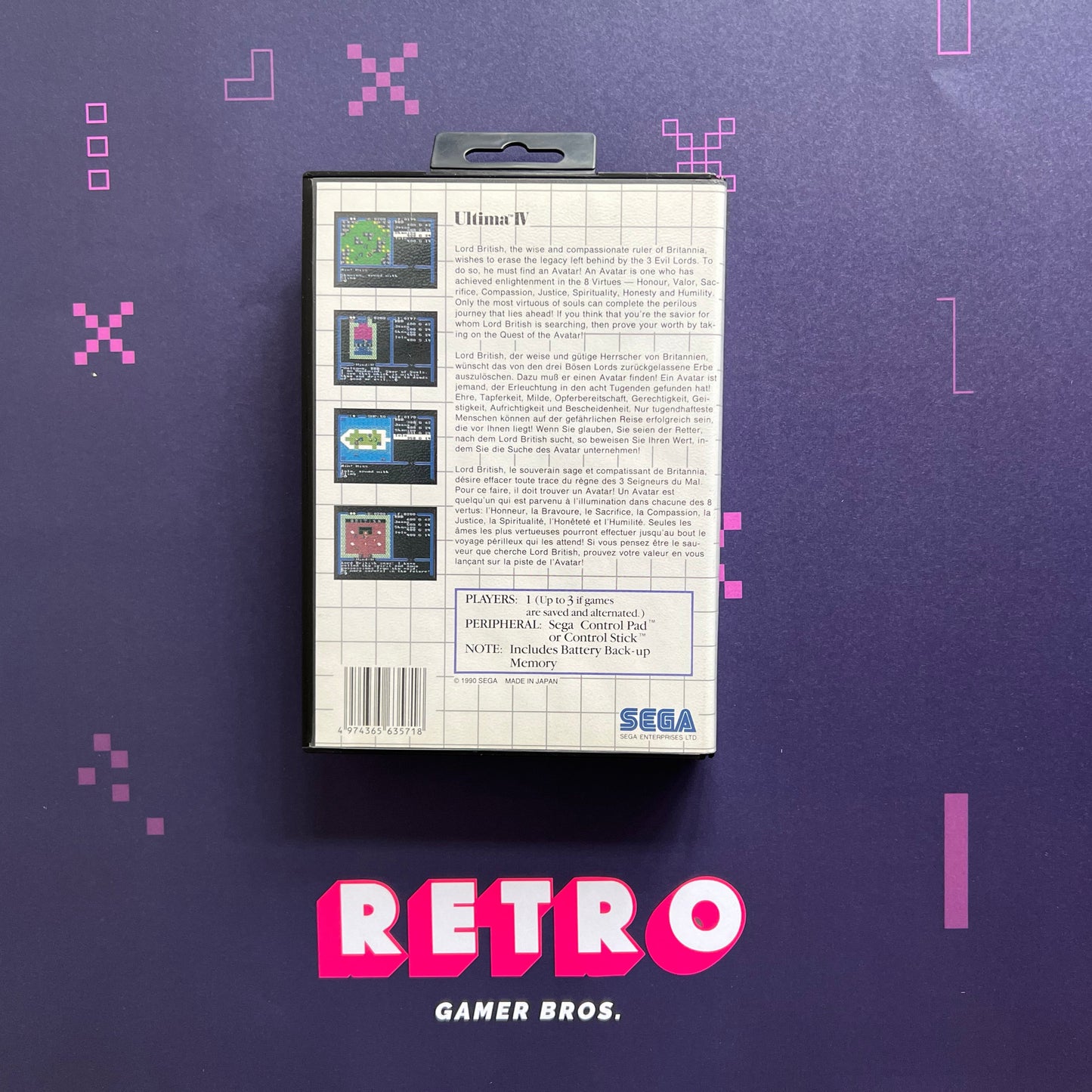 Ultima IV: By Lord British - Sega Master System Game
