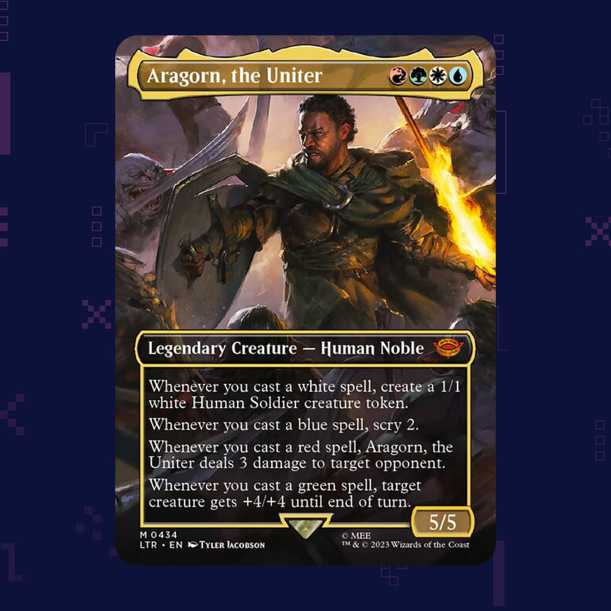 Magic: The Gathering -  Aragorn the Uniter LTR (0434) Foil