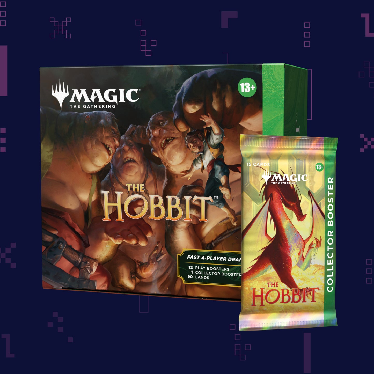 Magic: The Gathering - The Hobbit Collector Booster Pack & Draft Night Box Bundle