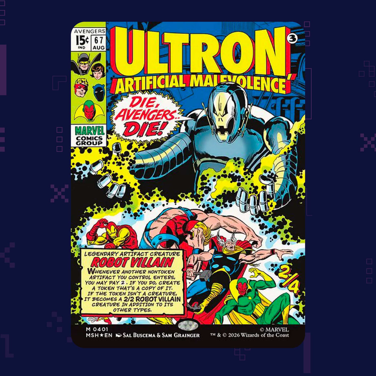 Magic: The Gathering - Ultron, Artificial Malevolence MSH (0401) Foil