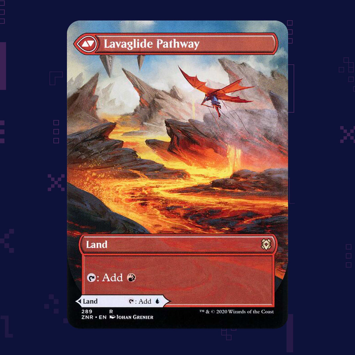 Magic: the Gathering - Riverglide Pathway // Lavaglide Pathway ZNR (0289) Foil