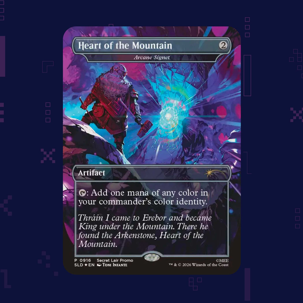 Magic The Gathering - Secret Lair x The Hobbit: Arcane Signet as Heart of the Moutain