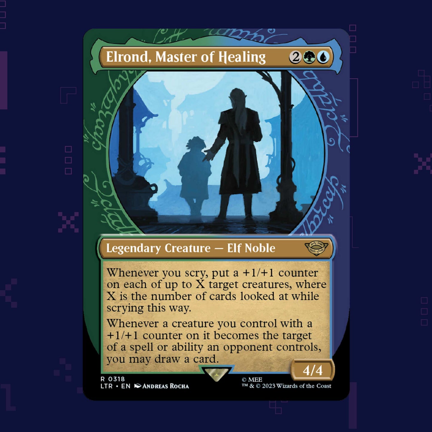 Magic the Gathering - Elrond, Master of Healing R 0318 LTR - Showcase Non Foil