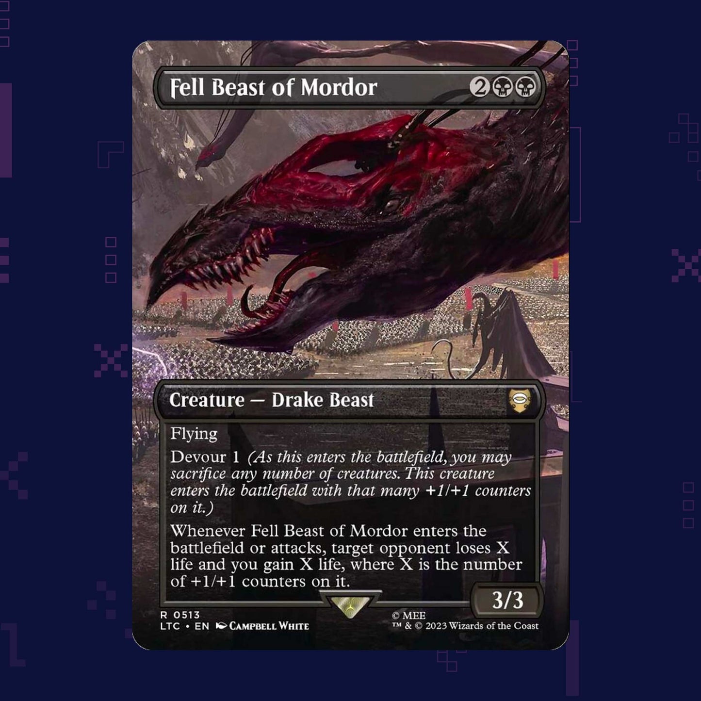 Magic the Gathering - Fell Beast of Mordor R 0513 LTC - Non Foil Scene Card
