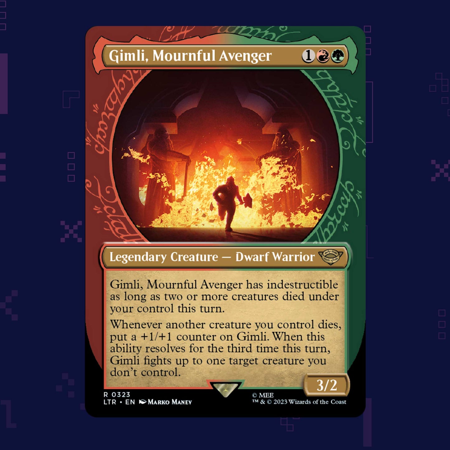 Magic the Gathering - Gimli, Mournful Avenger R 0323 LTR - Showcase Foil