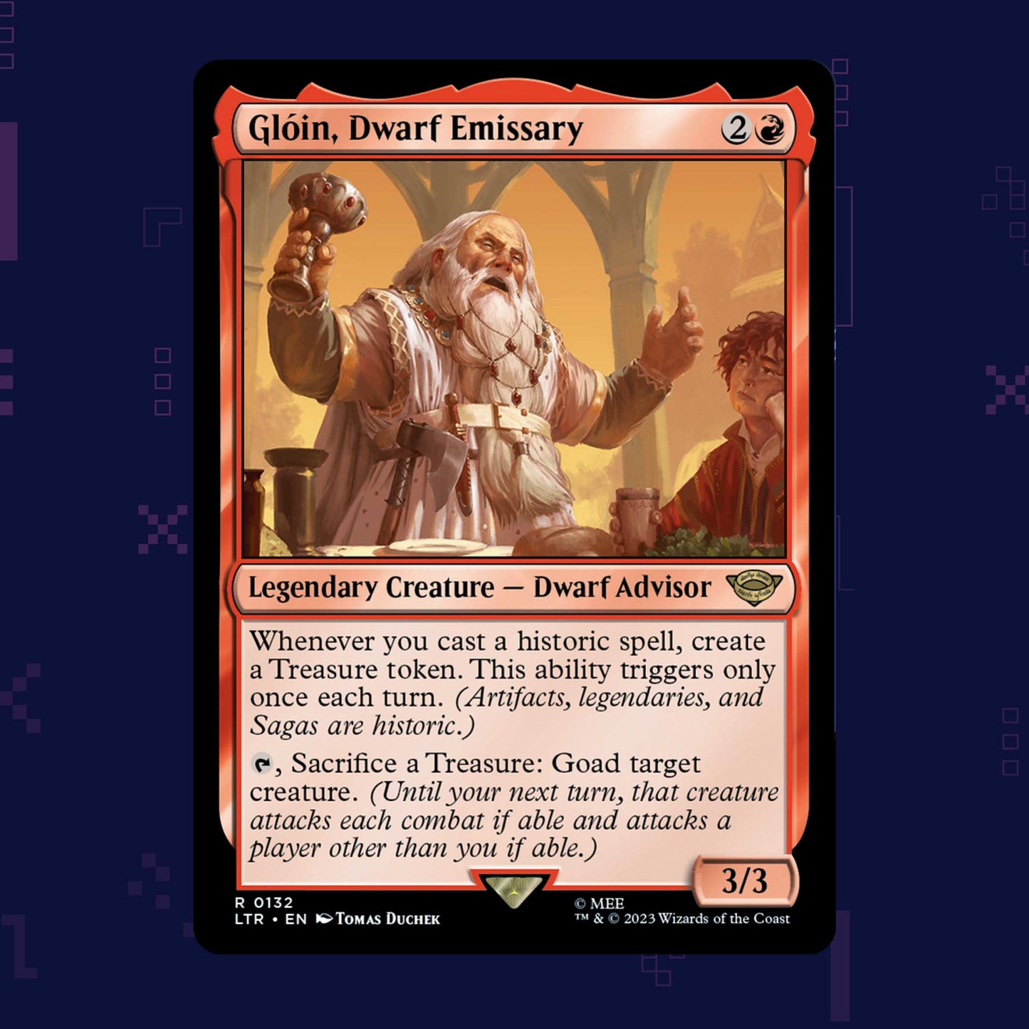 Magic the Gathering - Gloin, Dwarf Emissary R 0132 LTR - Non Foil