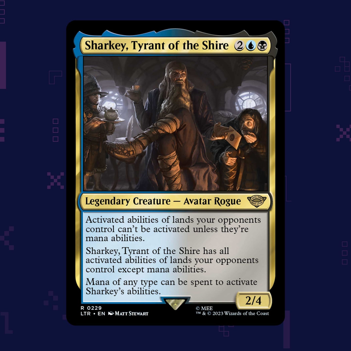Magic the Gathering - Sharkey, Tyrant of the Shire R 0229 LTR - Surge Foil