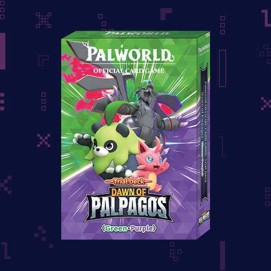 Palworld Official Card Game - Dawn of Palpagos Green - Purple Trial Deck