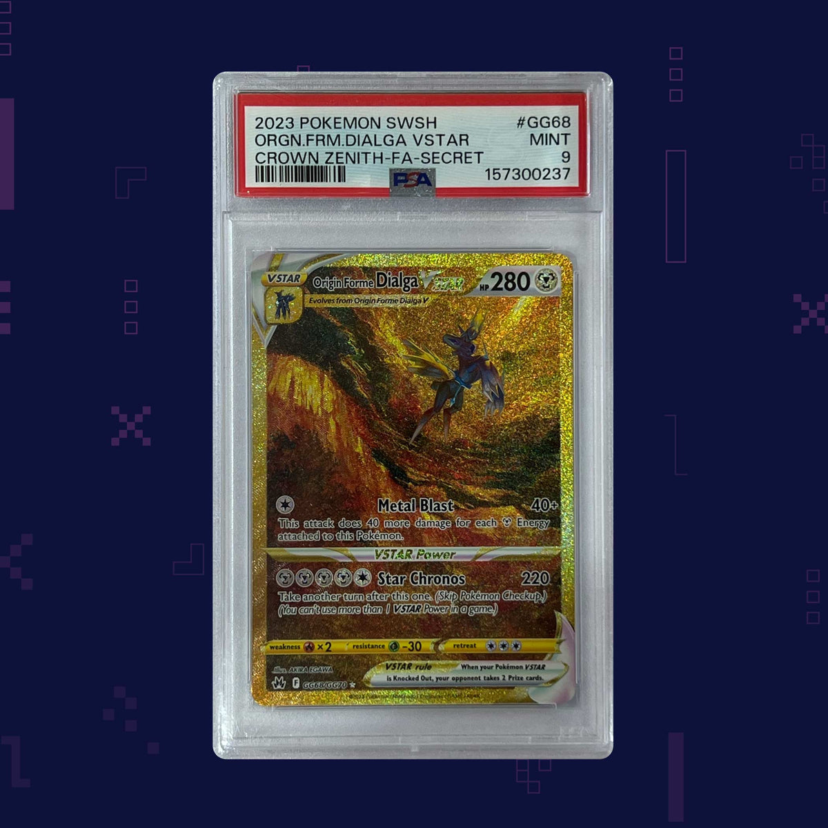 Pokémon - Origin Forme Dialga VStar #GG68/GG70 - PSA 9 (157300237)