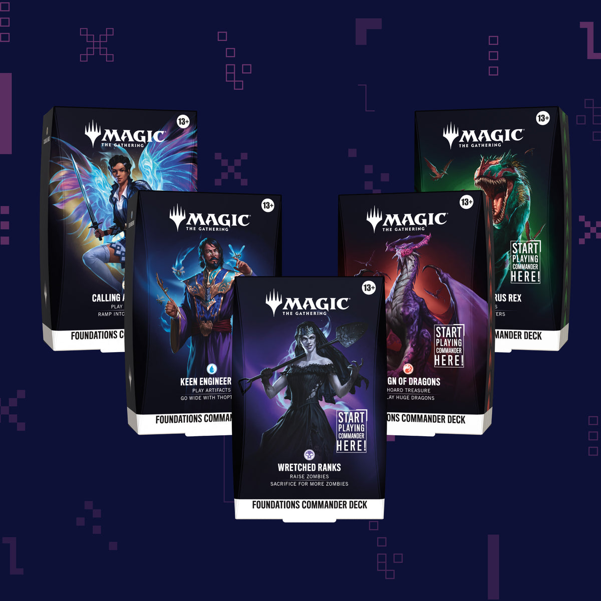 Magic: The Gathering - Foundations Commander Decks (5 Count)