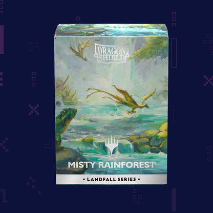 Dragon Shield - Dual Matte Art Standard Size Sleeves 100pk - Magic: The Gathering Landfall Series Misty Rain