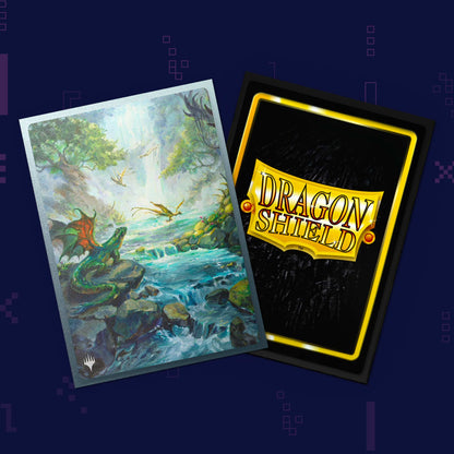 Dragon Shield - Dual Matte Art Standard Size Sleeves 100pk - Magic: The Gathering Landfall Series Misty Rain