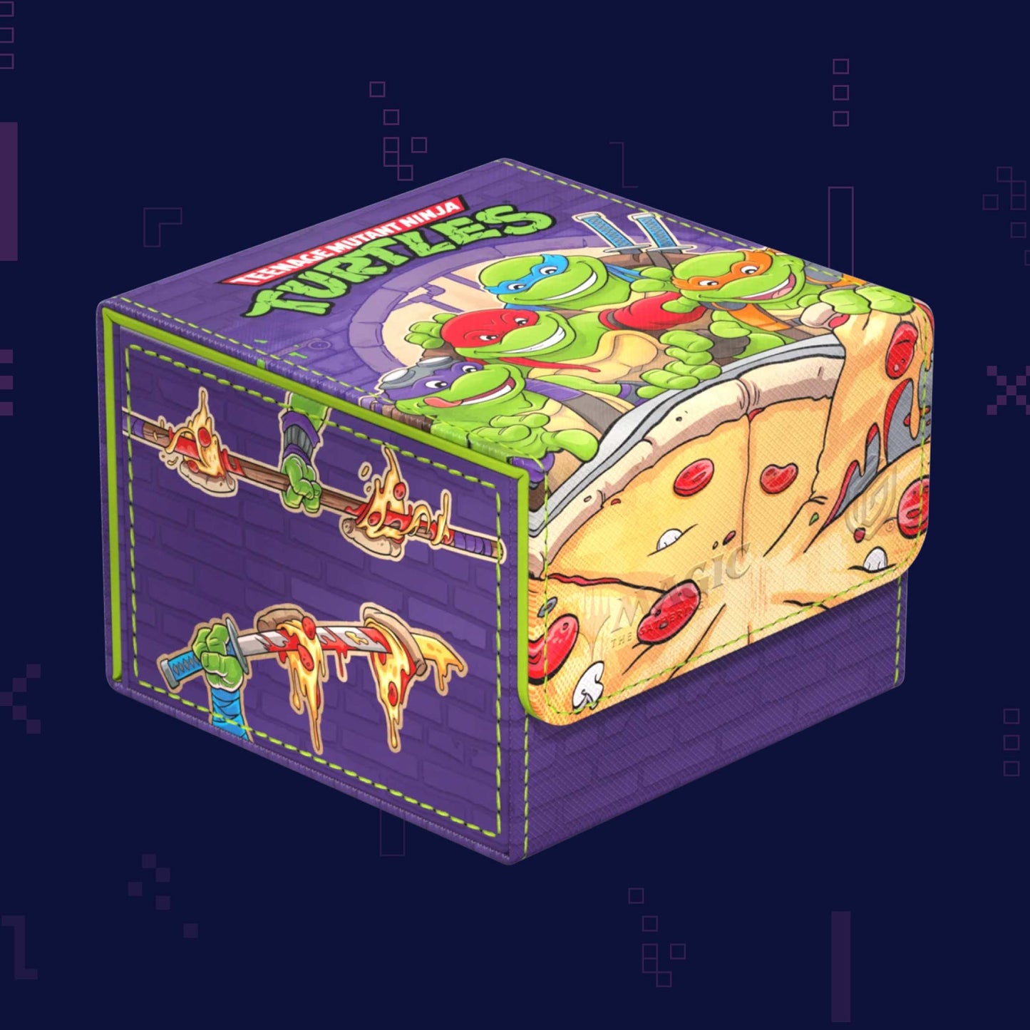 Ultimate Guard - Sidewinder 133+ Xenoskin Deck Box - Magic: The Gathering - Teenage Mutant Ninja Turtles - Pizza Box