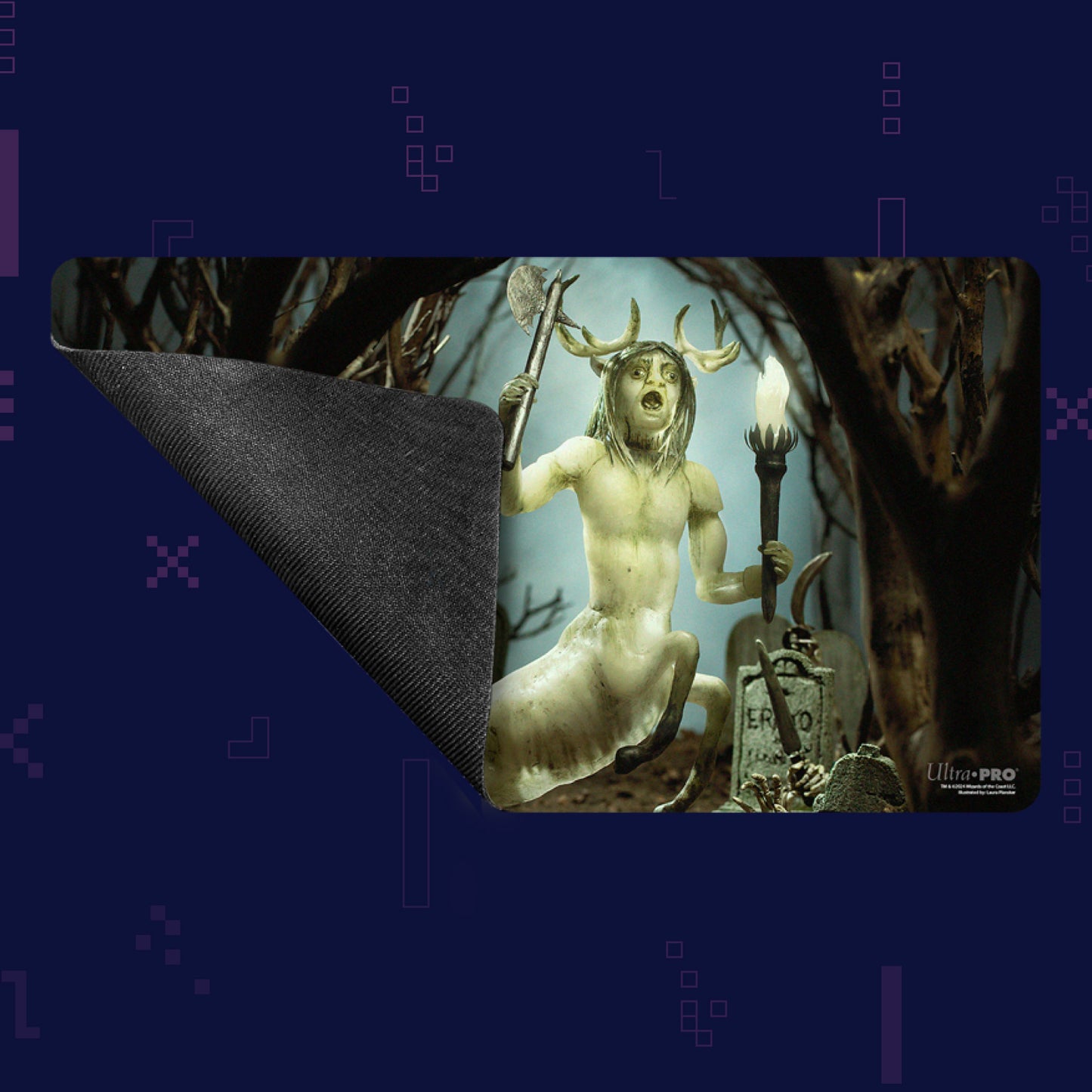 Ultra Pro - Magic: The Gathering - Secret Lair Diabolical Dioramas Playmat - Karador, Ghost Chieftain